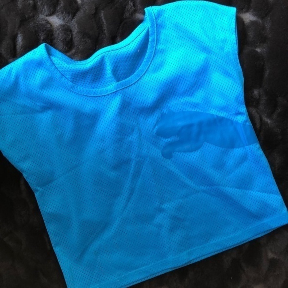 Puma blue Athletic crop top